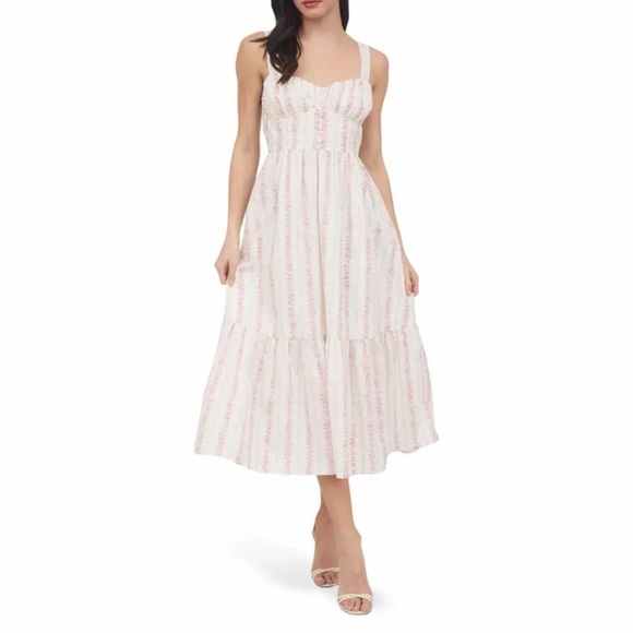 Blu Pepper Dresses & Skirts - NWT Blu Pepper Ribbon Floral Midi Dress - Flawed
